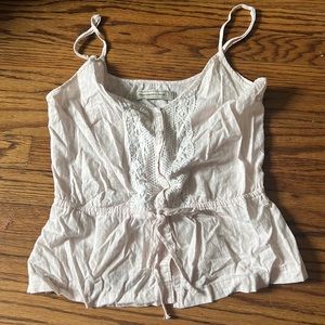 Abercrombie and fitch tank pink and white tank